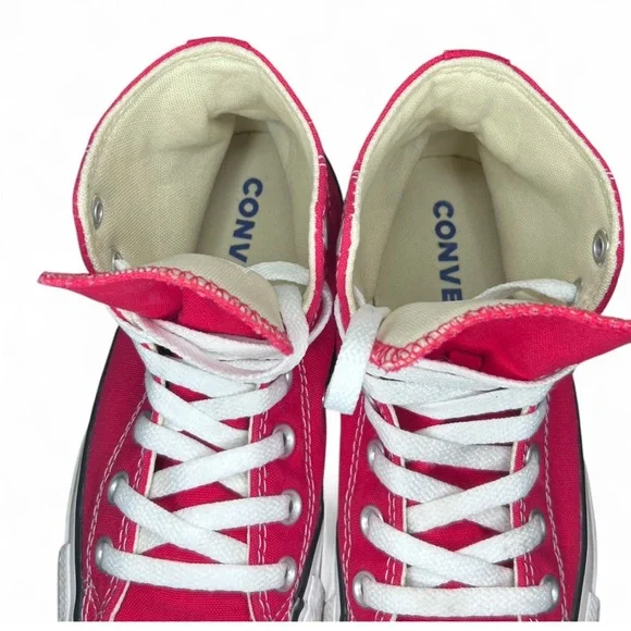 CONVERSE Unixes All Star' Bold Red High-Tops Men’s 3.5 Wo’s 5.5 Like New - Picture 4 of 8